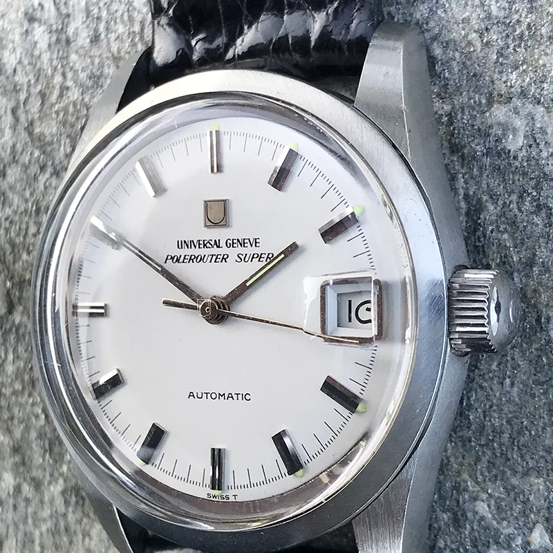 Universal Genève Polerouter Automatique - Cadran Vintage Tritium NOS - Montre Suisse Rare 1950-60