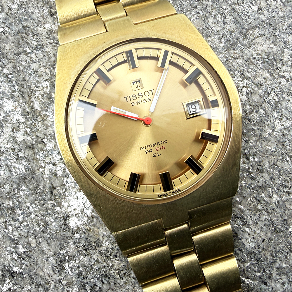 Tissot516GLgolddialbrace
